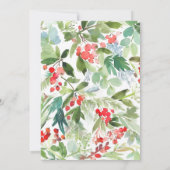 レッドウィンターベリーとジュニパーリースクリスマスパーティー 招待状 (裏面)