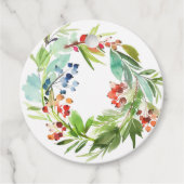 レッドウィンターベリーとジュニパーリースクリスマス フェイバータグ (正面)