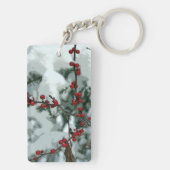 レッドウィンターベリークリスマスホリデーキーチェーン キーホルダー (裏面)