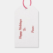 レッドウィンターベリークリスマスホリデーギフトラベル ギフトタグ (裏面)