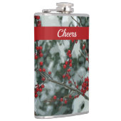 レッドウィンターベリークリスマスホリデードリンクフラスコ フラスク (右)