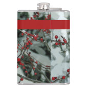 レッドウィンターベリークリスマスホリデードリンクフラスコ フラスク (裏面)