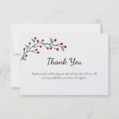 レッドウィンターベリーズフラットサンキューカード サンキューカード (正面)