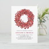 レッドウィンターベリーリースクリスマスリハーサルディナー 招待状 (スタンド正面)