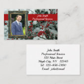 レッドウィンターベリー季節連絡カード 名刺 (正面/裏面)