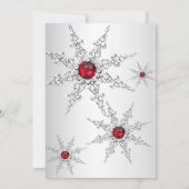 レッドウィンターワンダーランドクリスマスホリデーパーティー6 招待状 (裏面)