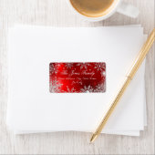 レッドウィンターワンダーランドクリスマス住所 シール (インサイチュ)