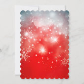 レッドウィンターワンダーランドSweet sixteen誕生日 招待状 (裏面)