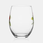 レッドウィンター（鳥）ショウジョウコウカンチョウバード ステムなしワイングラス (右)