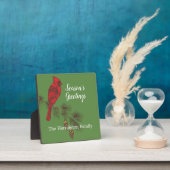 レッドウィンター（鳥）ショウジョウコウカンチョウパーソナライズされたテーブルトップ フォトプラーク (インサイチュ)