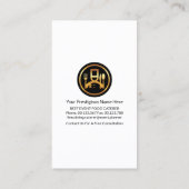 レッドウェイタースーツタイ金ゴールド刃物仕出し 名刺 (裏面)