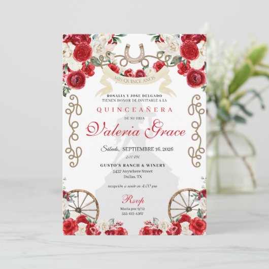 レッドウェスタン素朴シャルロウィメンキンセアニラ 招待状 (スタンド正面)