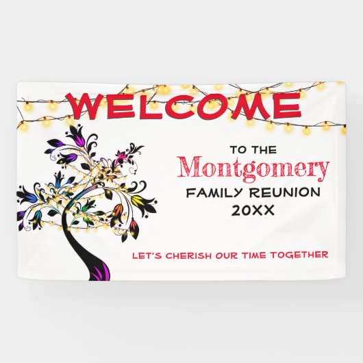 レッドウェルカムファミリー懇親会ツリーライト 横断幕 (横)