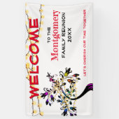 レッドウェルカムファミリー懇親会ツリーライト 横断幕 (縦)