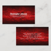 レッドウェーブモダンプロフェッショナル名刺 名刺 (正面/裏面)