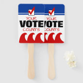 レッドウェーブ共和党あなたの投票数2018 ハンドファン (正面&裏面)