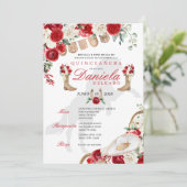 レッドウエスタンブーツ&バラパペルピカドキンセアニラ 招待状 (スタンド正面)