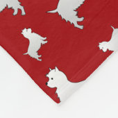 レッドウエストハイランドホワイトテリア犬の名前 フリースブランケット (角)