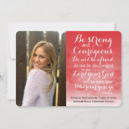 レッドウォッシュクリスチャンカスタムバイブル写真卒業 案内状