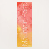 レッドウォリアーのポーズマウンテンポーズウォーターのカラー抽象芸術 ヨガマット (裏面)