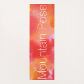 レッドウォリアーのポーズマウンテンポーズウォーターのカラー抽象芸術 ヨガマット (裏面)