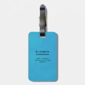 レッドウォーストライプのターカラーライトハウス ラゲッジタグ (裏面縦)