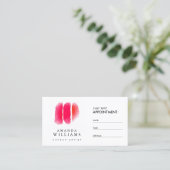 レッドウォーターのメイクアップアーティストスウォッチアポイントメント 予約カード (スタンド正面)