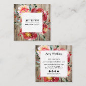 レッドウォーターの花素朴木のソーシャルアイコン スクエア名刺 (正面/裏面)