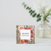 レッドウォーターの花素朴木のソーシャルアイコン スクエア名刺 (スタンド正面)