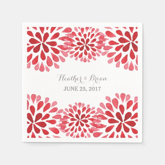 レッドウォーターカラーキク紙ナプキンス スタンダードカクテルナプキン (正面)