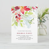 レッドウォーターカラークリスマスフラワーズホリデーパーティー 招待状 (スタンド正面)