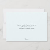 レッドウォーターカラークリスマスフローラガーランドハッピー シーズンカード (裏面)