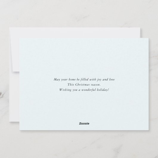 レッドウォーターカラークリスマスフローラガーランドハッピー シーズンカード (裏面)