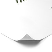 レッドウォーターカラースタイルポインセチアリースクリスマス ポスター (角)