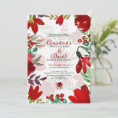 レッドウォーターカラーチューリップ招待状 招待状 (スタンド正面)