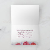 レッドウォーターカラーチューリップ誕生日カード カード (内部)