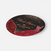 レッドウォーターカラードレススイート16誕生日 ペーパープレート (アングル)