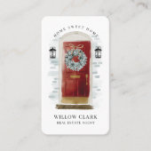 レッドウォーターカラーフロントドアリース実在エテート 名刺 (正面)