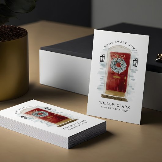 レッドウォーターカラーフロントドアリース実在エテート 名刺