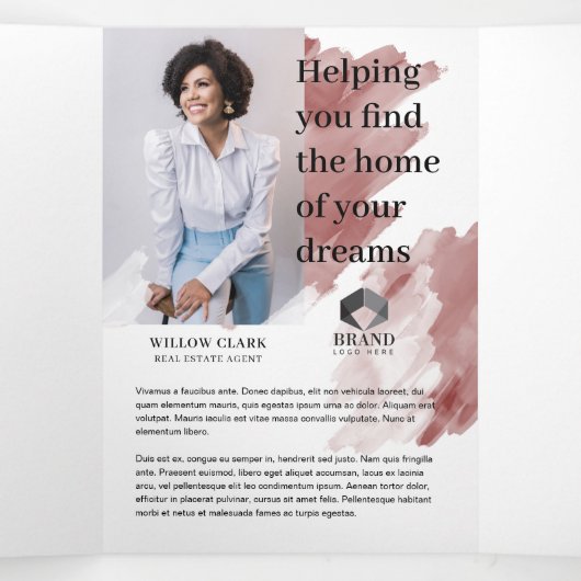 レッドウォーターカラーフロントドア実在エテートマーケティング 三つ折りカード (内部中)