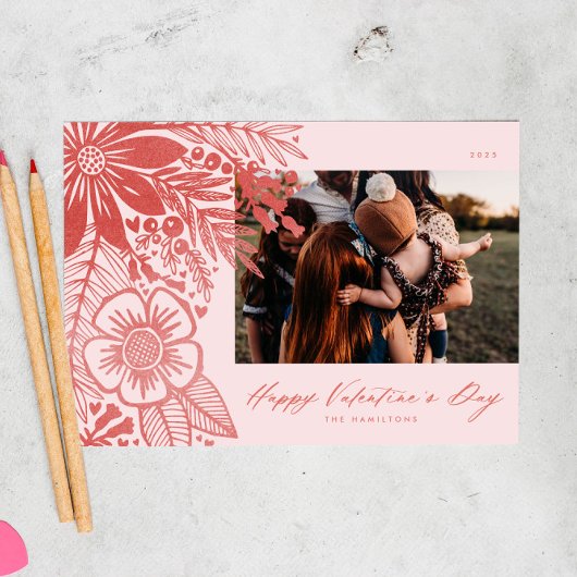 レッドウォーターカラーフローラバレンティンズデイブーケ シーズンカード