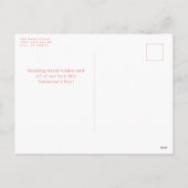 レッドウォーターカラーフローラバレンティンズデイブーケ シーズンポストカード (裏面)