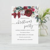 レッドウォーターカラーフローラボウクリスマスパーティー 招待状 (スタンド正面)