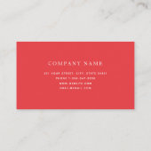 レッドウォーターカラーフローラ&グリーンプロフェッショナル 名刺 (裏面)