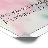 レッドウォーターカラーポピーとケアツ引用文 ポスター (角)