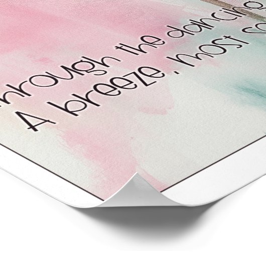 レッドウォーターカラーポピーとケアツ引用文 ポスター (角)