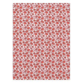 レッドウォーターカラーポピーフローラデザイン テーブルクロス (正面)