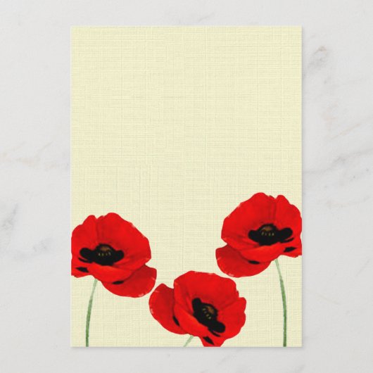 レッドウォーターカラーポピー結婚ズフローラコレクション メニュー (裏面)