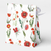 レッドウォーターカラーポピー花模様 フェイバーボックス (裏面サイド)