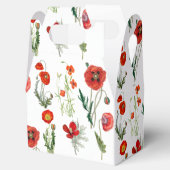 レッドウォーターカラーポピー花模様 フェイバーボックス (オープン)